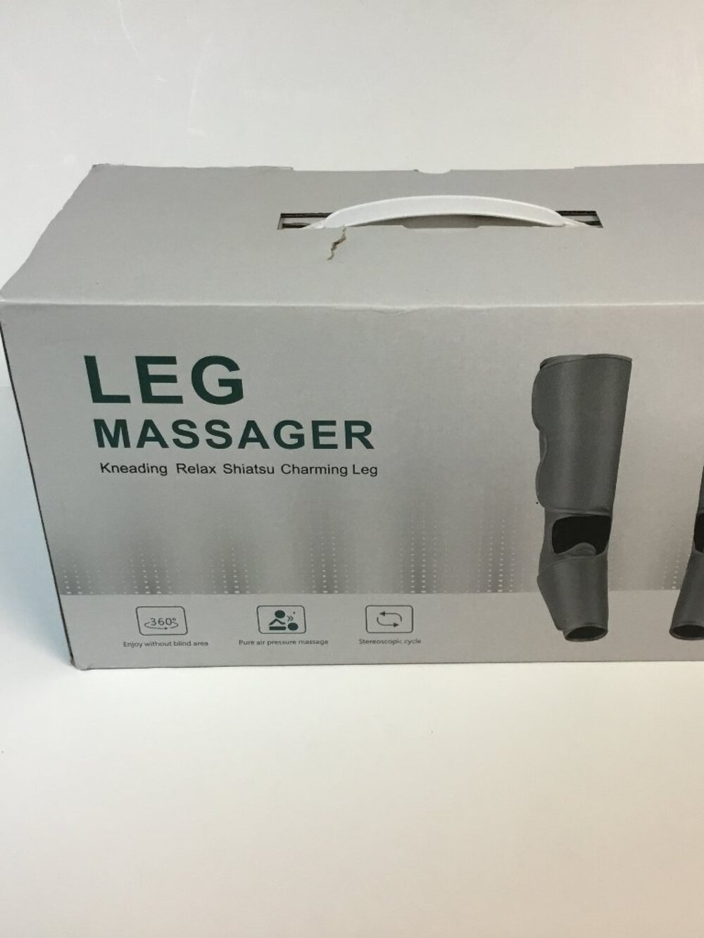 Leg Massager: Compressed Air, Kneading Relaxing Shiatsu, And Heat. Open Box